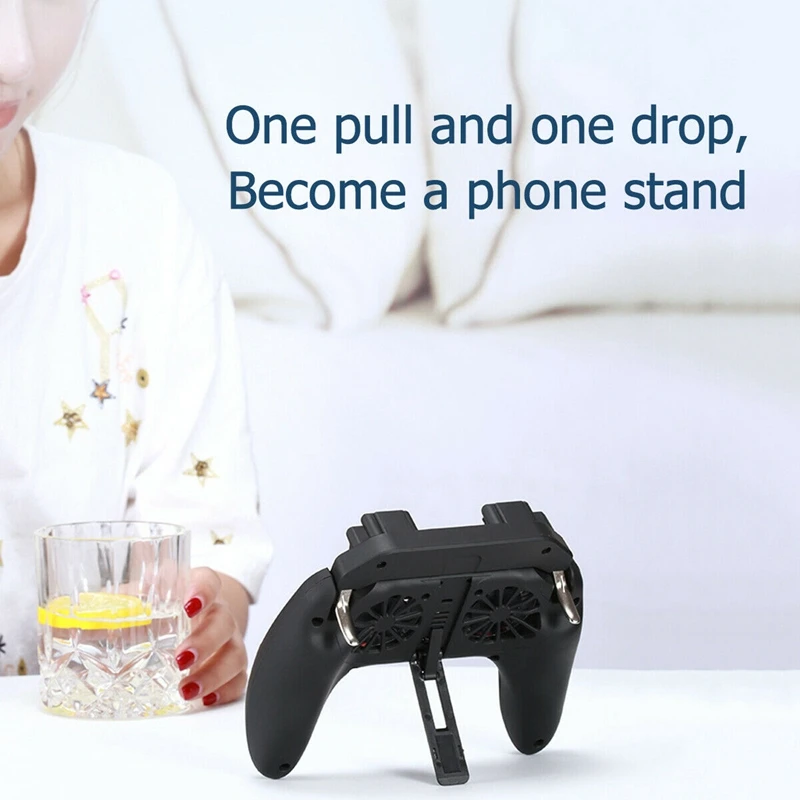  H10 Cell Phone Gamepad Fire Pubg Trigger Game Pad for PUBG Mobile Controller Cooler Fan with Power 