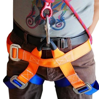 

Outdoor Mountaineering Protective Survival Waist Support With Buckle Adjustable Quick Release Sports Polyester Climbing Harness