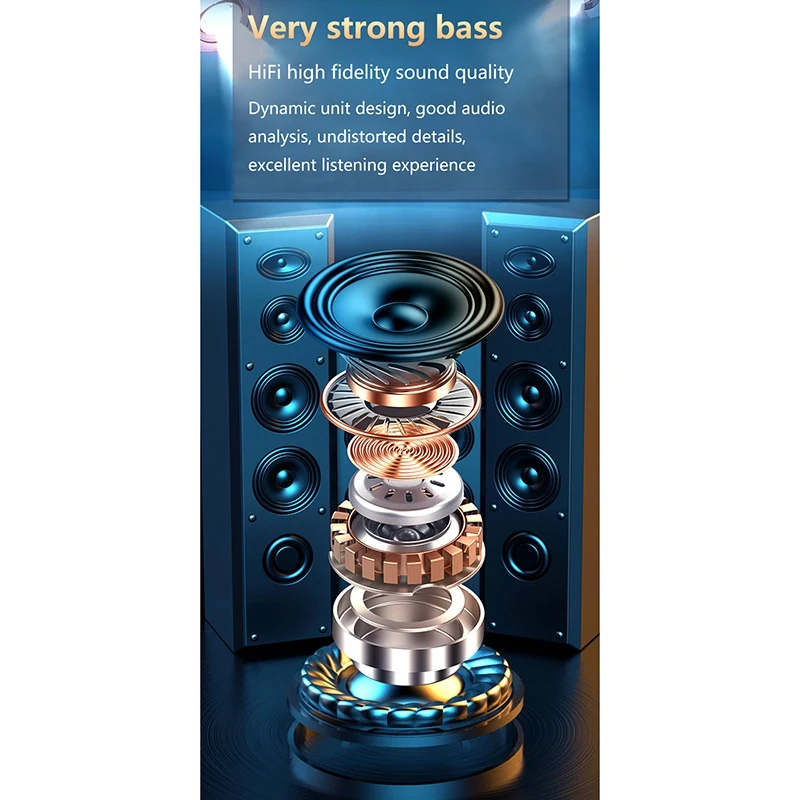 F9 43 Wireless Headphones Bluetooth 5 1 Earphone TWS HIFI Mini In Ear Stereo Earbuds Headset Support IOS Android Phones