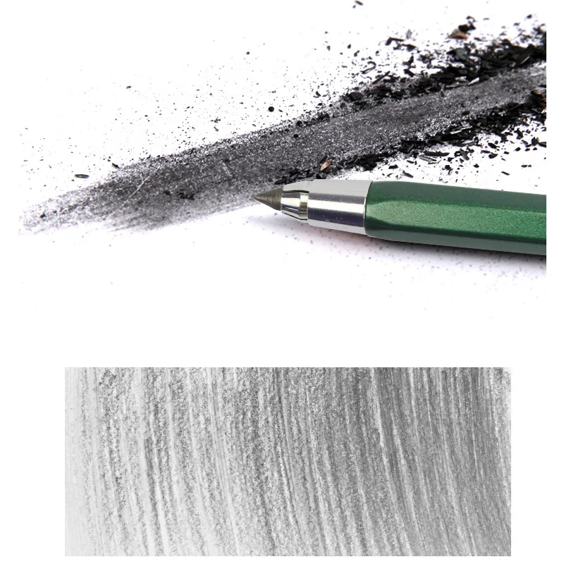 4mm Sketch Drawing Mechanical Pencil Automatic Charcoal Pencils For Students Kids Gift Stationery Supplies TR-4000 Art Pencil 4