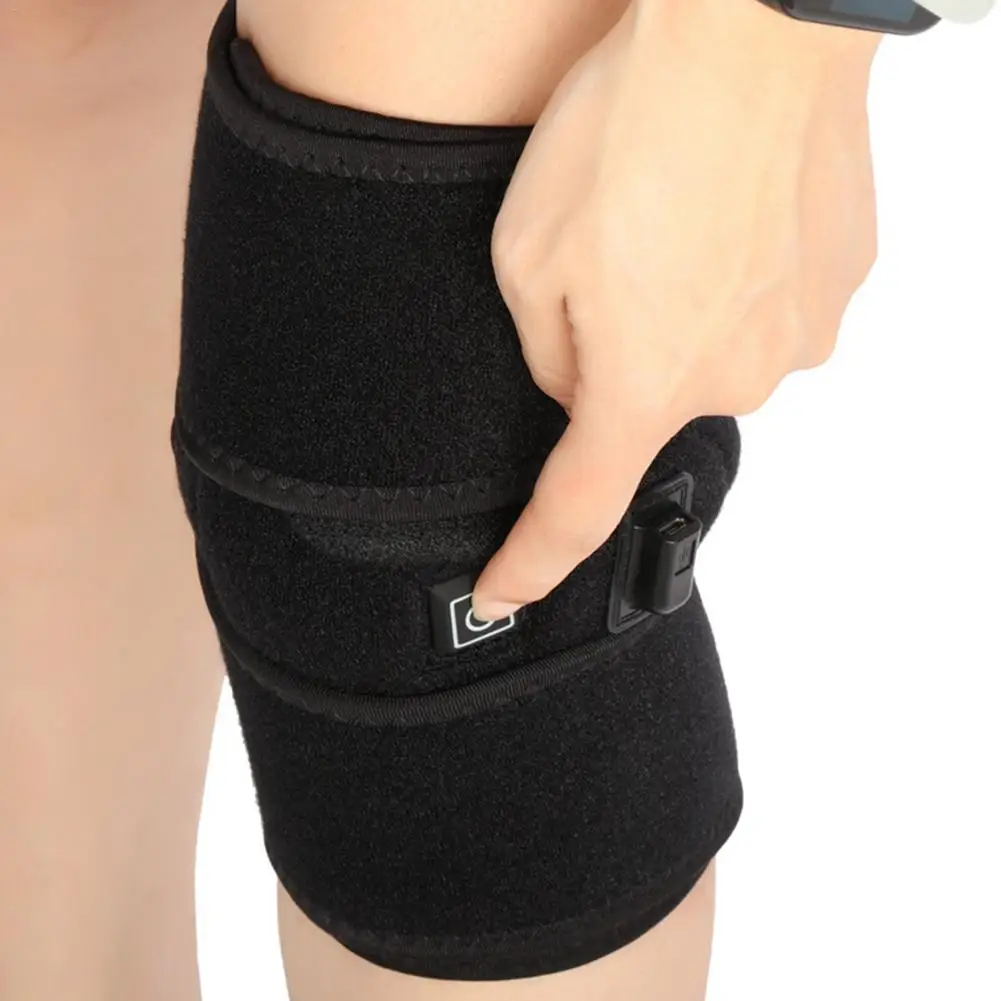 

USB Heated Knee Pad Brace Wrap Rechargeable Heating Pad Kneepad Therapy Wrap Arthritis Pain Relief Brace Knee Protector