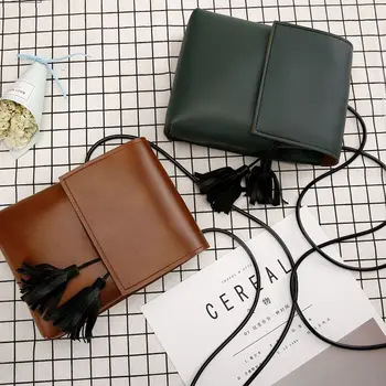 

2019 New Women Bag Japan Style Bags For Women Tassel Drawstring Buckets Single Women Messenger Bag Sling Bag Female Pouch