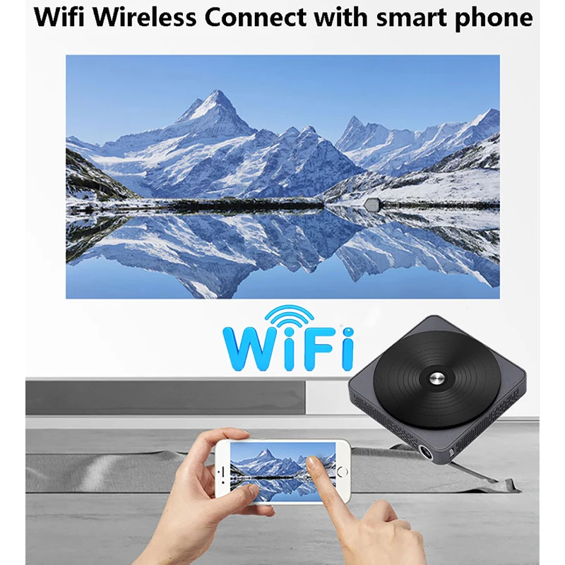 Умный мини проектор Smartldea M10 4K 2 + 64 ГБ Android 7500 Wi Fi|Проекторы для домашнего