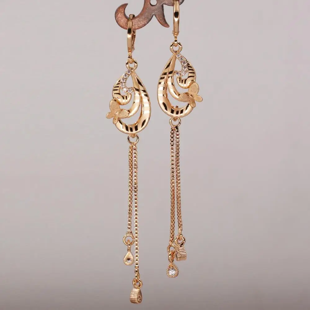 

Bohemia Drop Earrings for Women's earrings Color Earring With Waterdrop Zircon Luxury Jewelry for Wedding Party Gift