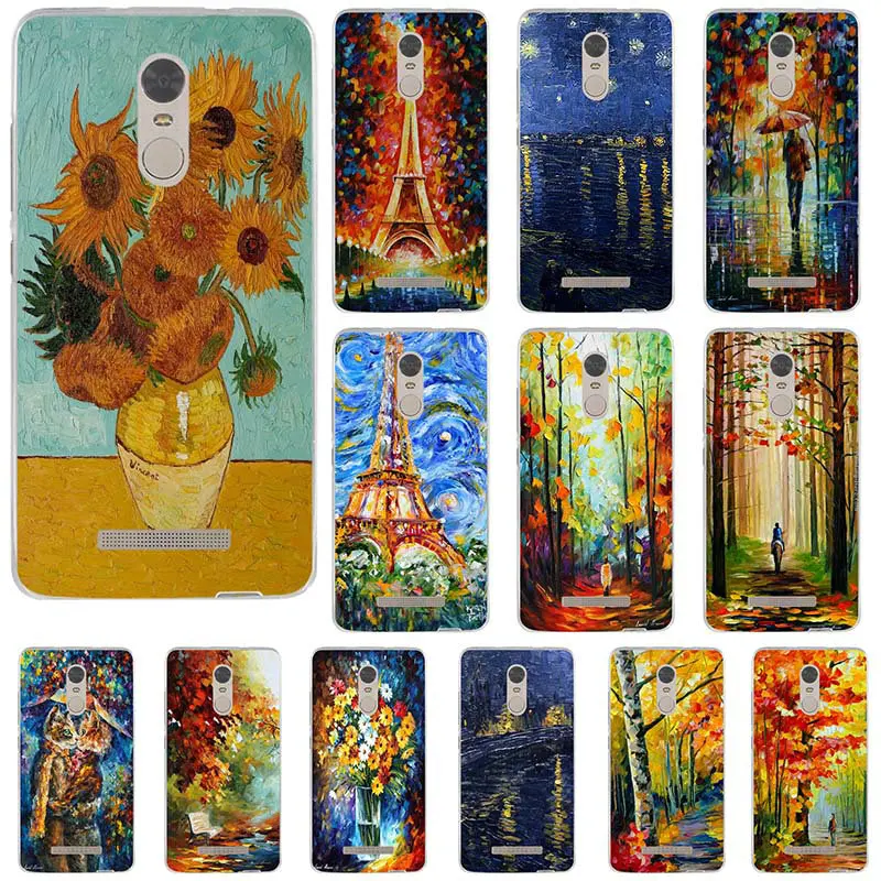 Van Gogh Starry Flower Oil Painting Soft TPU Silicone Cell Phone Case for Xiaomi Redmi Note 2 3 3S 4 4A 4X 5A 5 Pro Plus Shell | Мобильные