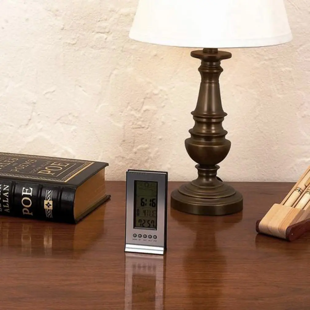 Indoor Outdoor Wireless Weather Thermometer Station Daily Clock Snooze Forecast Calendar