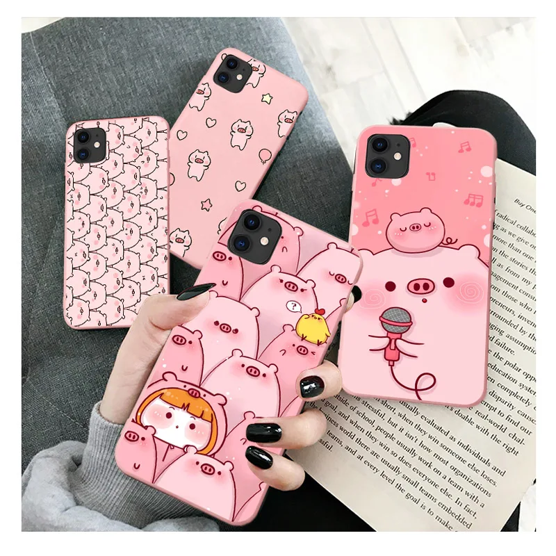 Милые чехлы с мультяшной Свинкой для iPhone 11 Pro Max SE 2020X7 Plus 6 6S 8 XR XS розовый чехол