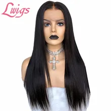 HD парик шнурка прямые человеческие волосы для наращивания на Синтетические волосы на кружеве al парики обнаружить мечта HD Синтетические волосы на кружеве парик предварительно 13X4 мягкие длинные 26 дюймов Lwigs