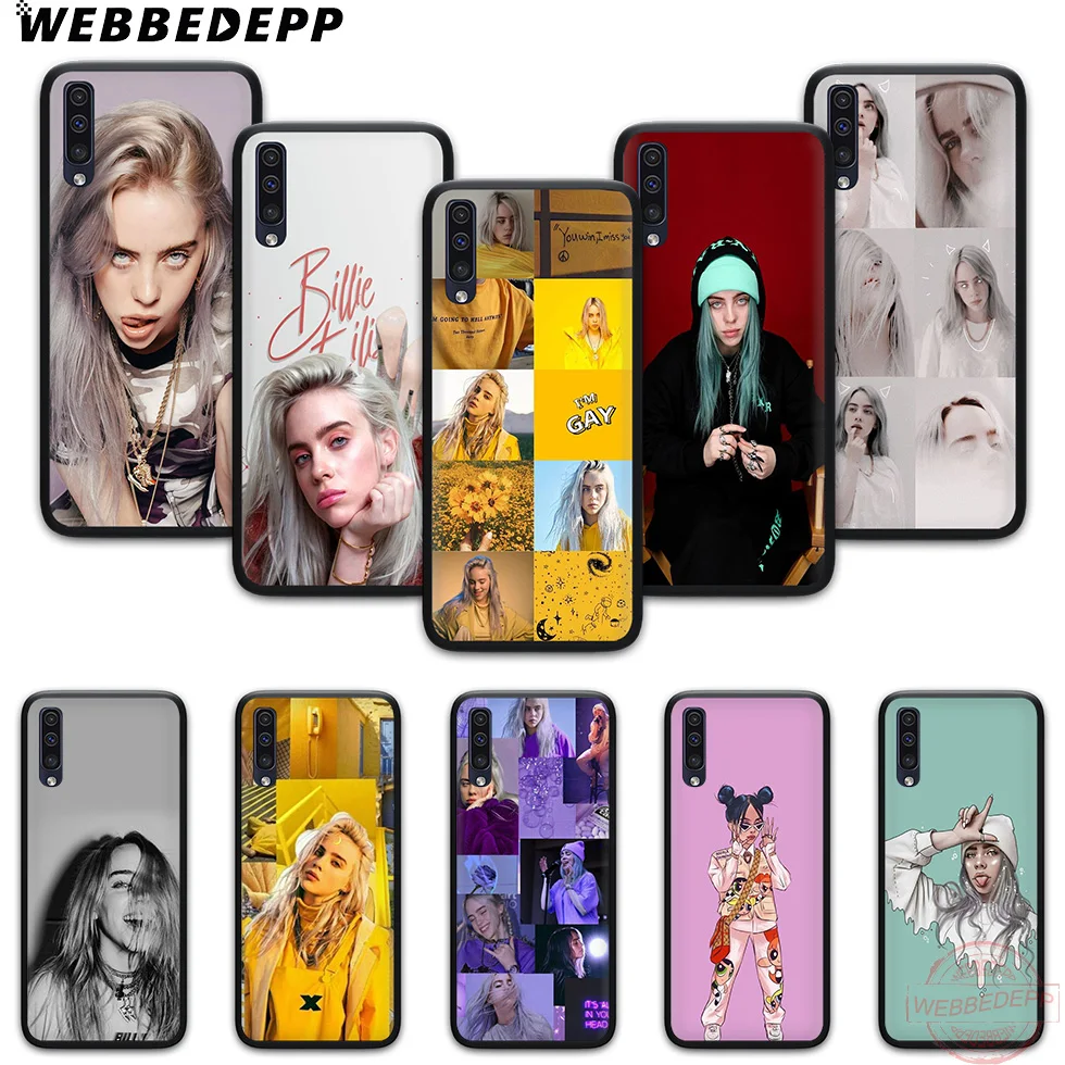 

WEBBEDEPP Billy Elish Soft Silicone for Samsung A3 5 6 7 8 9 J6 A10 A20 A30 A40 A50 A60 A70 M10 M20 30 40