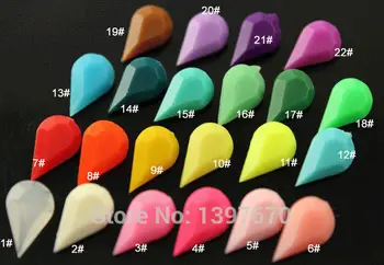 

50pcs 8x13 teardrop solid candy colorful acrylic rhinestone Point back stones For Garment Clothing Jewelry Craft