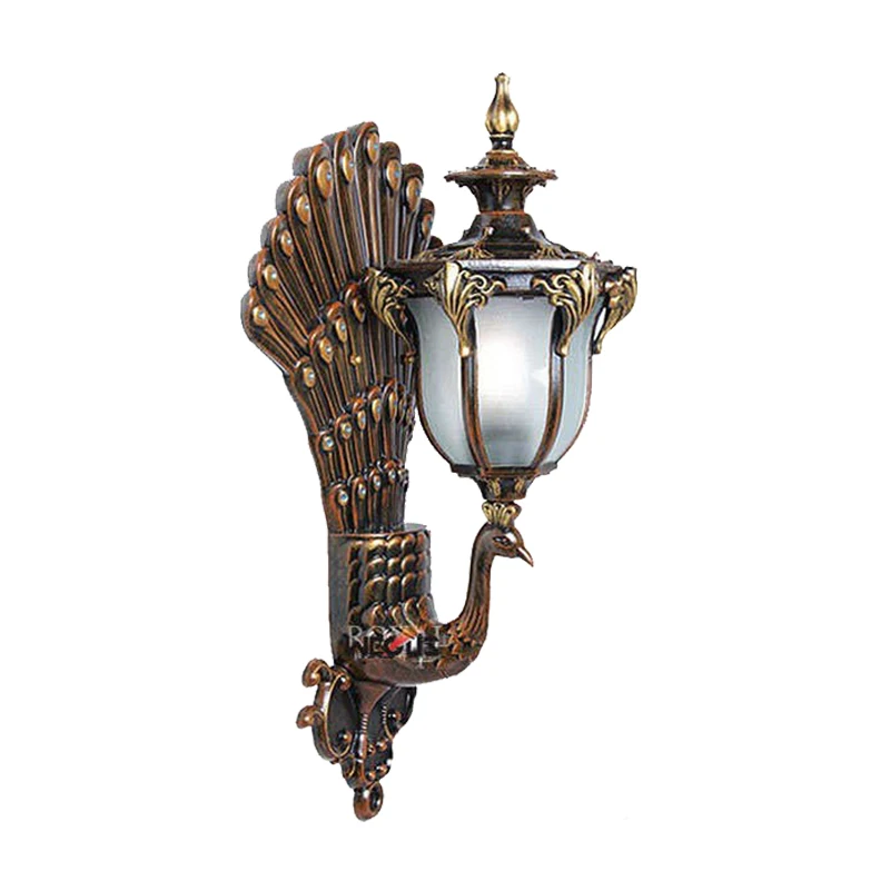 European style creative peacock wall lamp outdoor aisle waterproof light hotel/apartment decorative bracket | Лампы и освещение
