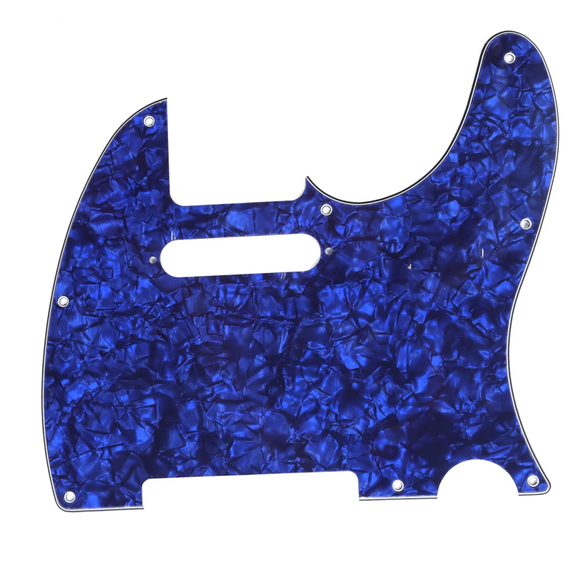 Musiclily 8 отверстий Tele гитары накладку для США/мексиканский сделано Fender Стандартный Telecaster современный стиль, 4Ply синий жемчуг