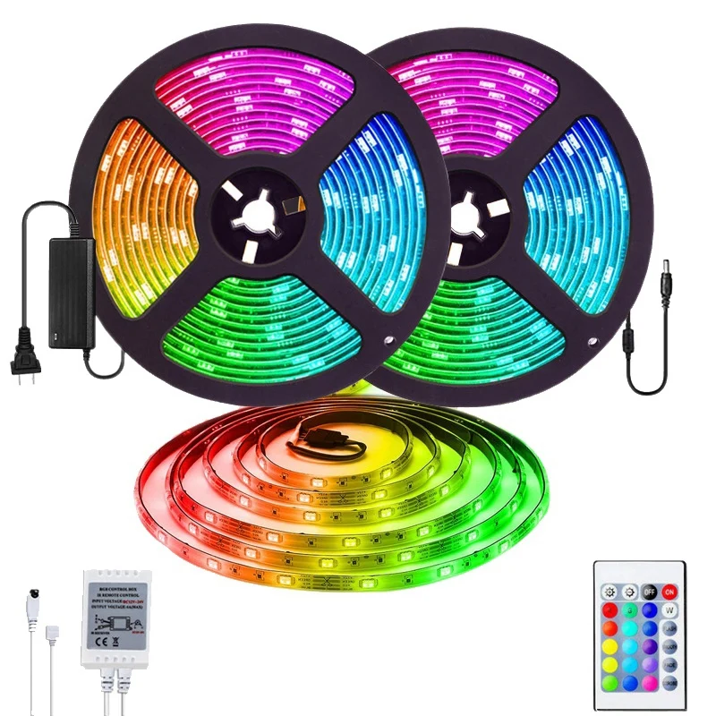 

NEW 32.8Ft 5050 RGB LED Strip Lights Colour Changing Lighting IP65 WaterProof 12V 300LED