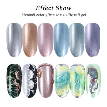 

DIY Nail Art Quicksand Metal Type Nail Polish Golden Silver Mirror Surface Hook Line Painted Epoxy T4MD