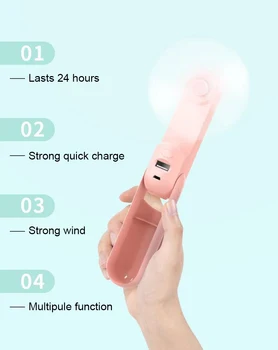 

Acare Mini Foldable Fan Speed Adjustable USB Rechargeable Mini Desk Fan with 24H Max working time