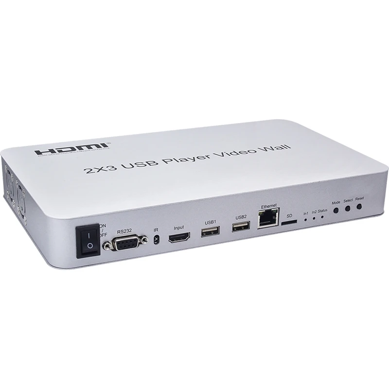 YUOUT YD UPV06 комбинированный дисплей HDMI USB видео настенный контроллер плеер 2x3 hdmi