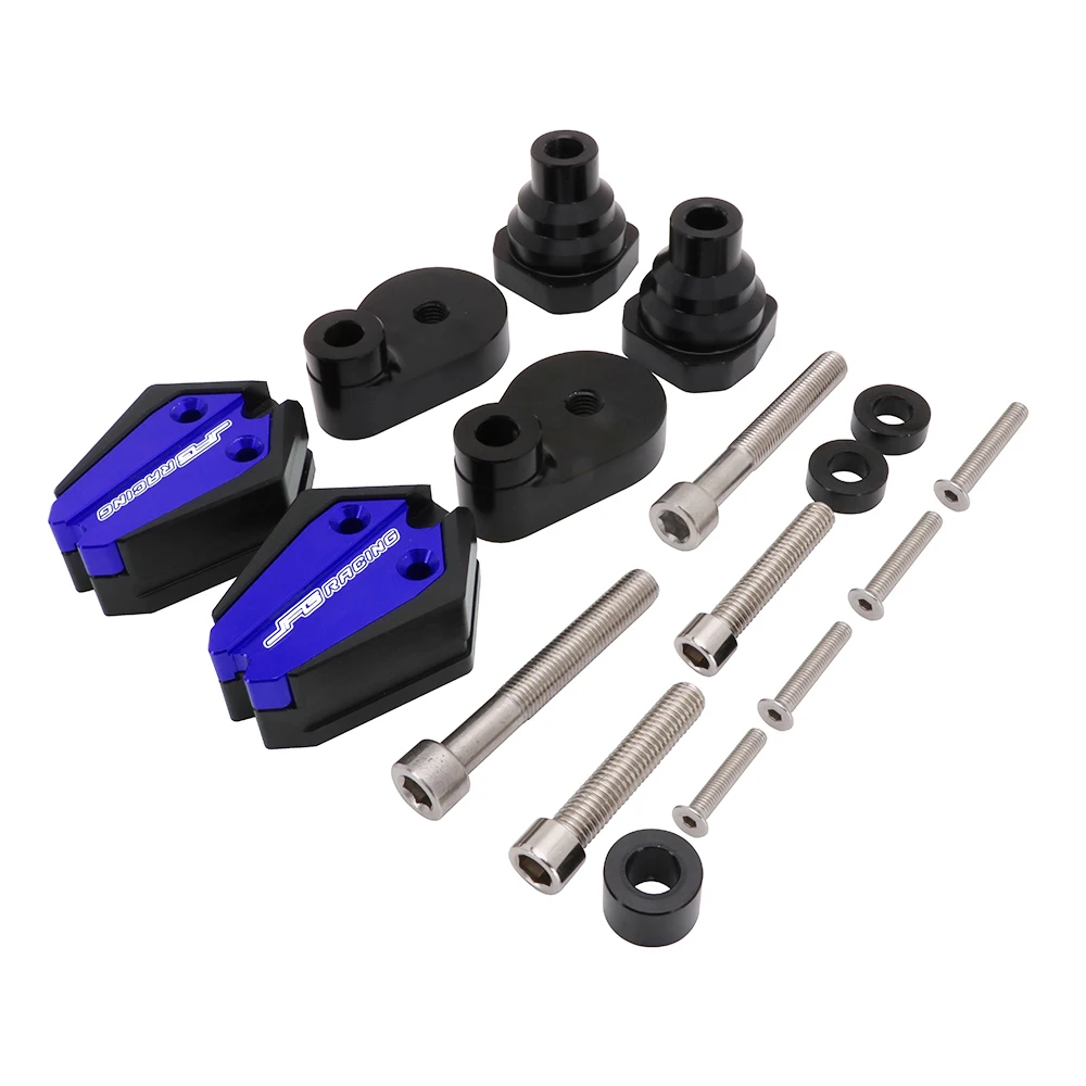 Мотоцикл с ЧПУ Алюминиевый Falling Guard Frame Slider Crash Pad для YAMAHA YZF R6 yzfr6 YZF-R6 2008 - Цвет: Синий
