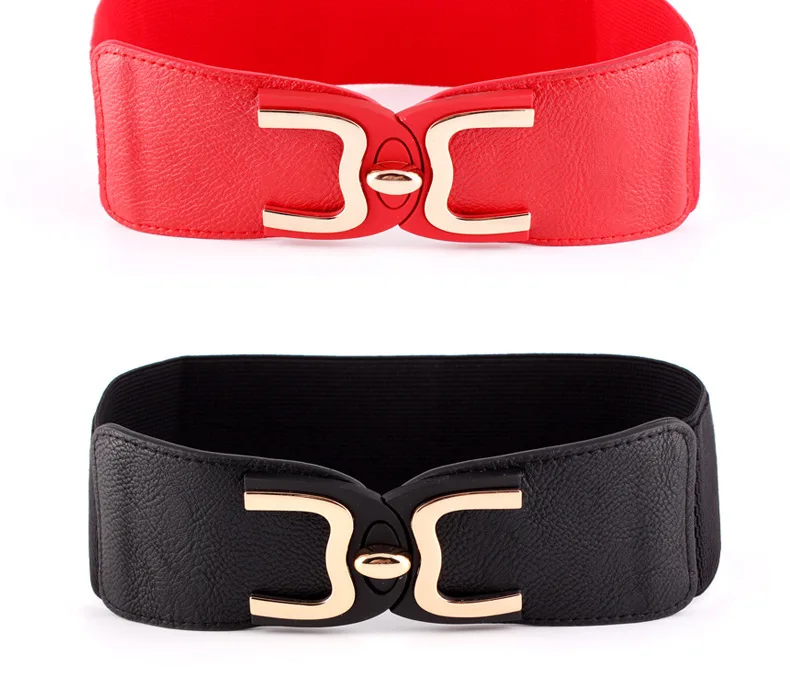 Повседневный Модный Эластичный тканевый ремень, зимний золотой пояс с пряжкой для женщин Harajuku Cinturon Mujer Ceinture Punk