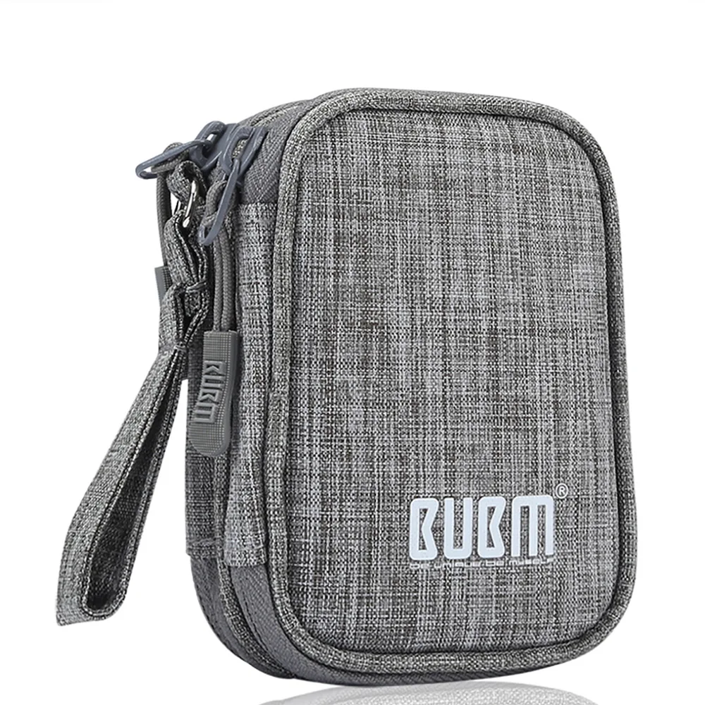 Double layer gray Дорожная цифровая сумка для хранения USB кабель для передачи данных органайзер для наушников сумка power Bank Дорожный комплект чехол для электроники аксессуары - Цвет: Double layer gray