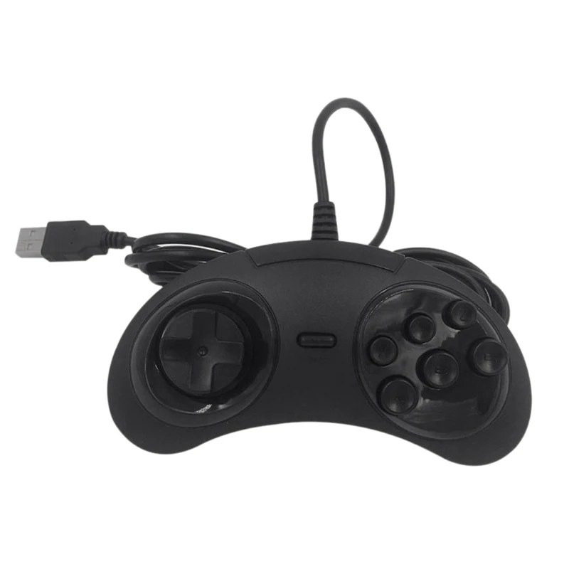 USB геймпад игровой контроллер 6 кнопок для SEGA джойстик держатель ПК MAC Mega Drive