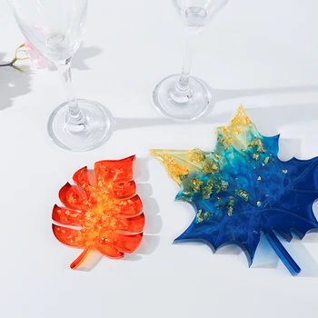 

DM015 Big Leaf Resin Tray Molds Small Leaf Resin Coaster Molds Set Silicone Mold For Resin Epoxy Resin Mold Silicone Resin Mold