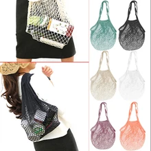 Сетчатая Сумка для шопинга Органическая хлопковая нить/переноска сетчатая многоразовая Сетчатая Сумка для хранения