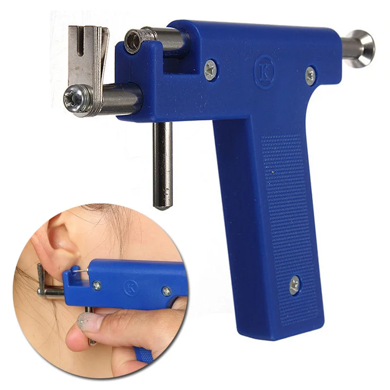 

1 Set 2019 Hot Selling Single Product Ear Piercing Machine Steel Ear Nose Navel Body Piercing Gun Tool Kit Instrument Studs Set