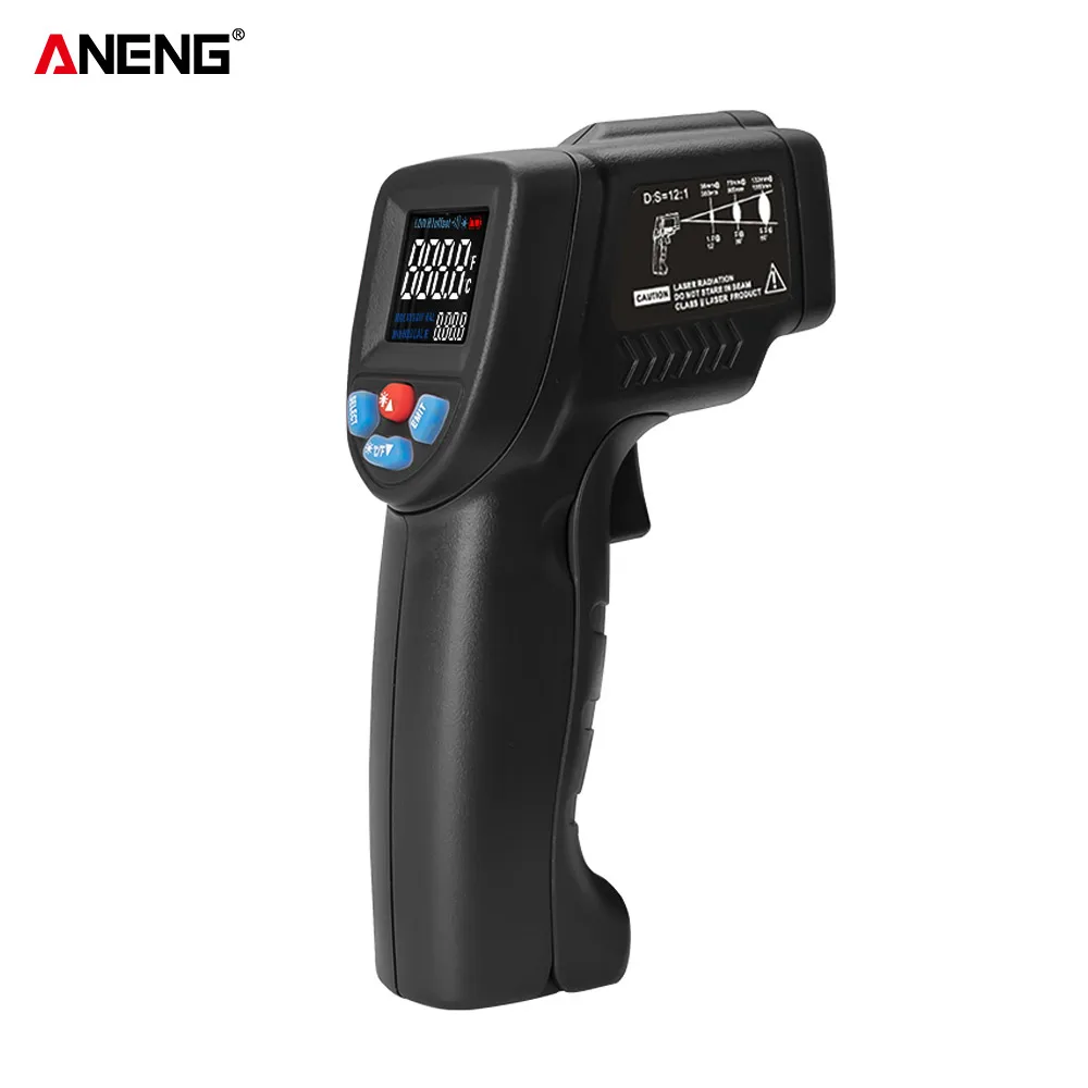 ANENG GM320B+ Бесконтактный цифровой инфракрасный термометр измеритель температуры-50℃~ 380℃(-58℉~ 716℉) Регулируемая излучательная способность