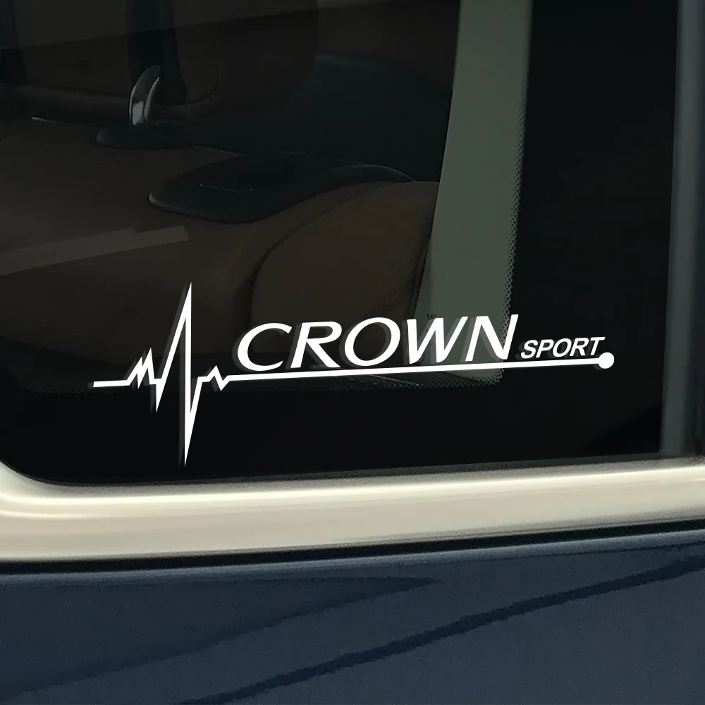 2 шт. автомобиля боковое окно виниловые наклейки для Toyota RAV4 Yaris CHR Prado Prius 4WD VVTI Crown Auris Markx аксессуары - Название цвета: For Crown