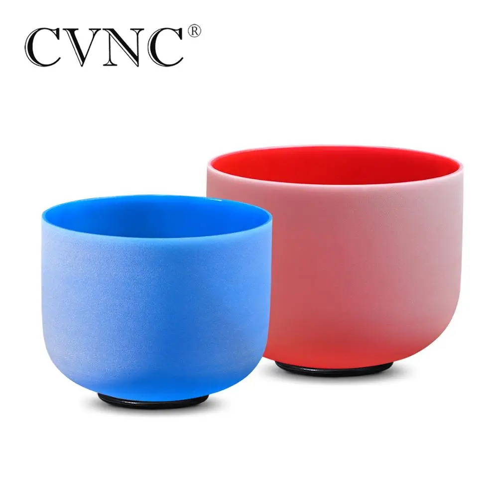 

CVNC 432Hz 2PCS 10"G 12"C Color Frosted Quartz Crystal Singing Bowl