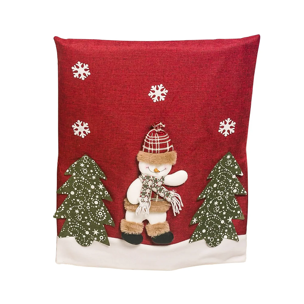 New Christmas Decorative Fabric 3D Christmas Elk Doll Chair Set Felt Christmas Dinette Decoration