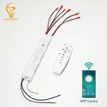 2.4g led driver inteligente controle remoto fonte de alimentação escurecimento & cor-mutável transformador conectar a fita led