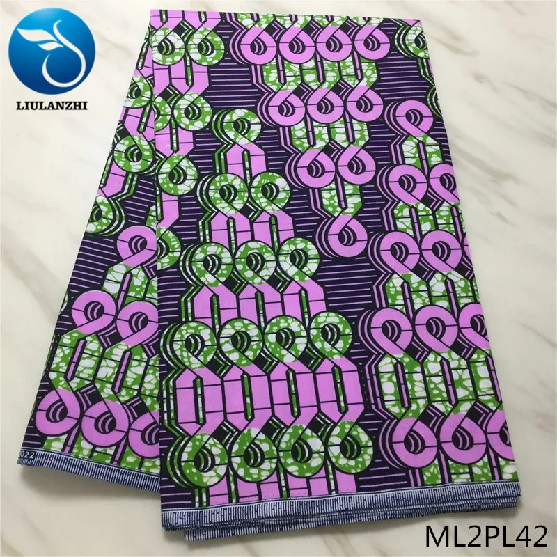 ML2PL42 LIULANZHI африканская восковая ткань,, восковые принты, ткань Анкара, восковая Полиэстеровая ткань для женщин, 6 ярдов, ML2PL21-ML2PL50 - Цвет: ML2PL42