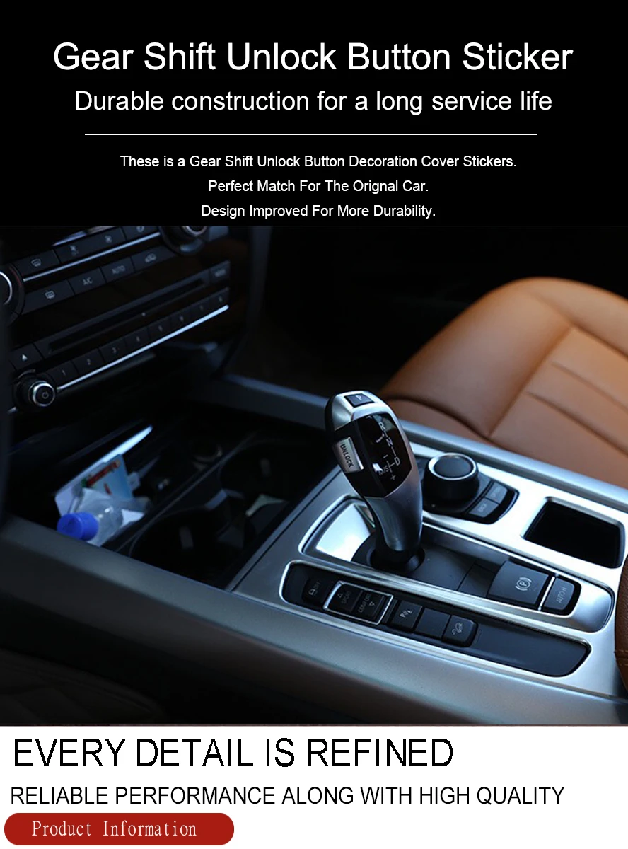 Wooeight Car Gear Shift Parking Unlock Button Sticker Cover Fit For Bmw 5 Series 2011 2012 2013 2014 2015 2016 2017 Decals Trim Interior Mouldings Aliexpress