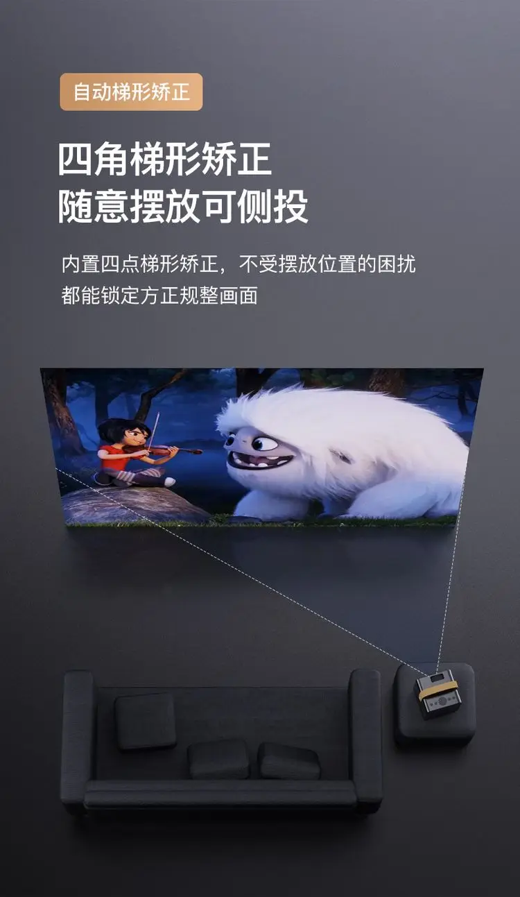 Máy chiếu chip Huawei tại nhà HD 4k rạp chiếu phim điện thoại di động 1080p chiếu hình ảnh âm thanh nổi 3d nhỏ giá rẻ - Máy chiếu