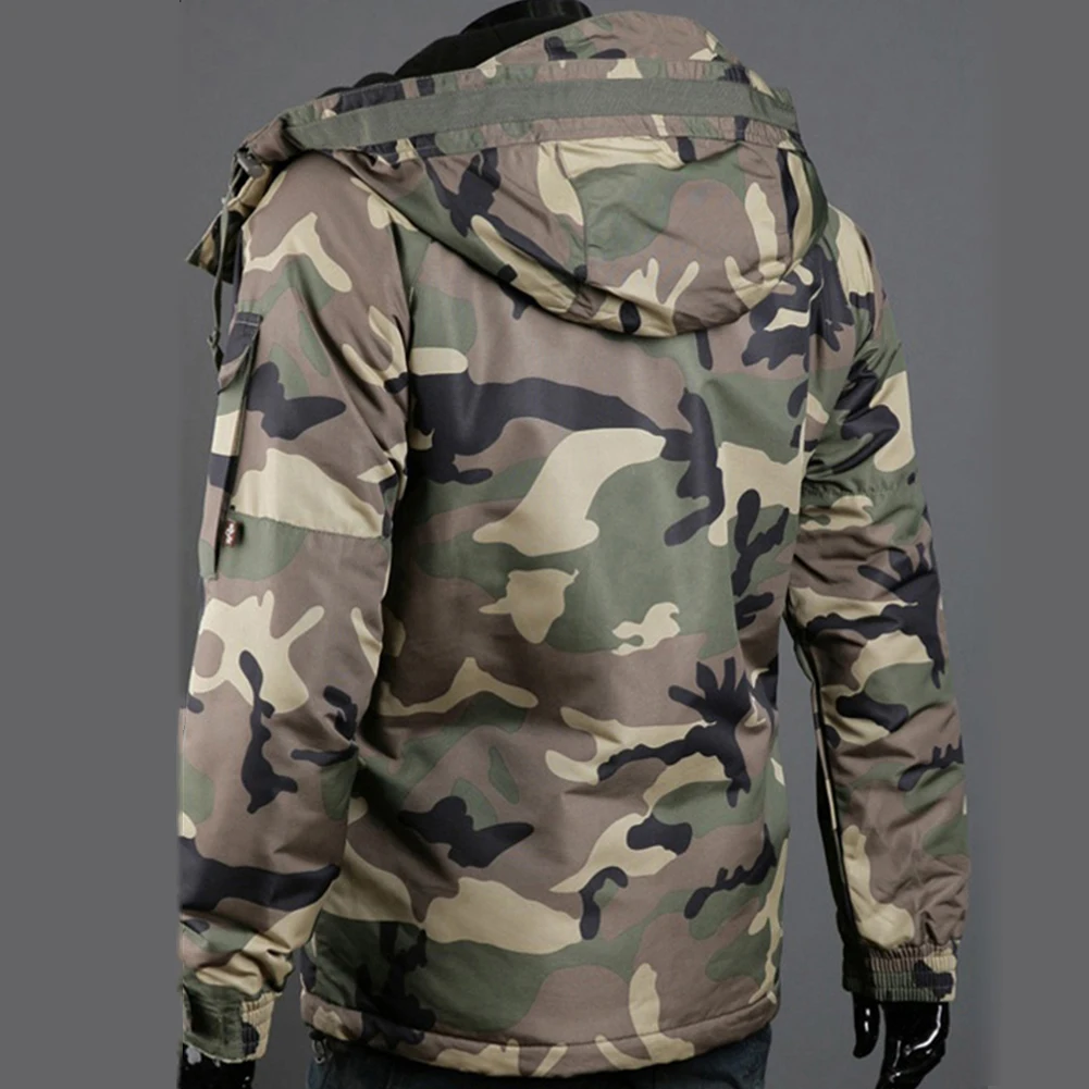 Veste homme модная зимняя теплая мужская куртка пальто утолщенная камуфляжная с