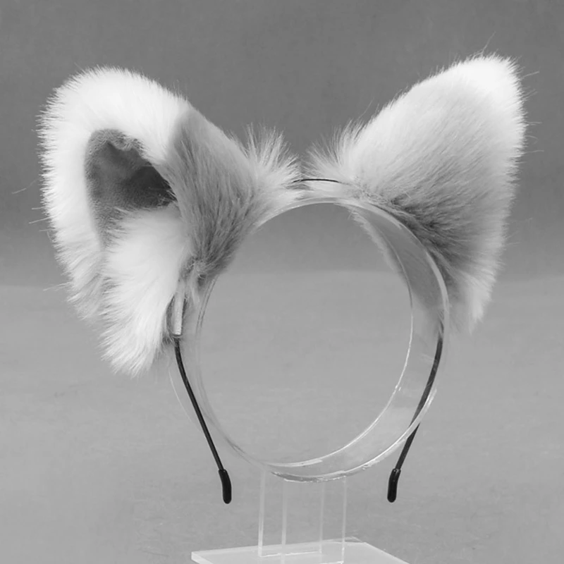 halloween outfits Women Realistic Long Furry Animal Cat Ears Headband Lolita Kawaii Anime Hair Hoop Party Headpiece N17 20 Dropshipping plus size costumes