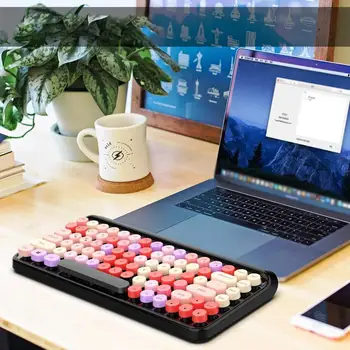 

Wireless Mouse Keyboard for Computer Laptop Stylish Mini Portable Keyboard Mouse Combos Slim Quiet 96 keys Office Gift