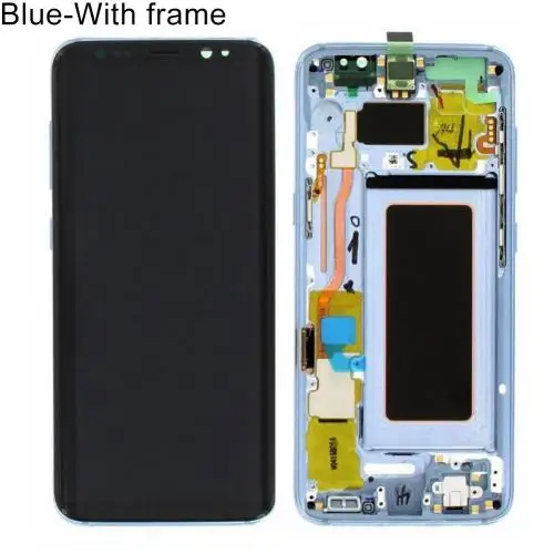 Для Samsung Galaxy S8 g950 дигитайзера ЖК-экрана телефона с/без рамки - Цвет: Blue with Frame