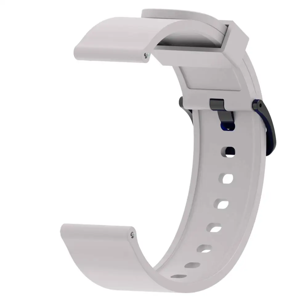 Для samsung Galaxy Watch Active 2/gear Sport 20 мм Замена для силиконового ремешка для Huami Amazfit Bip BIT PACE Lite Молодежный браслет - Цвет: Gray