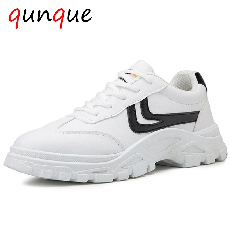 

NEW Brand High quality Black Men's leather casual shoes Fashion Breathable Sneakers fashion flats big plus size 44 a177