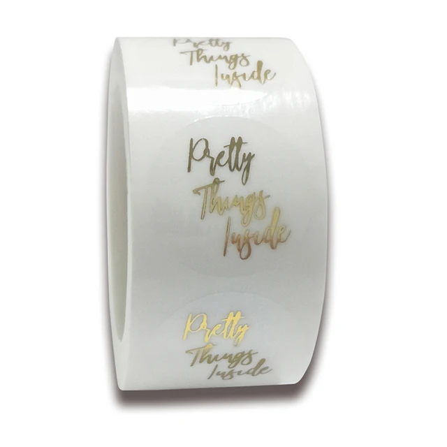 100-500pcs Round Clear Merry Christmas Stickers Thank You Card Box Package Label Sealing Stickers Wedding Decor Stationery QY638-100pcs