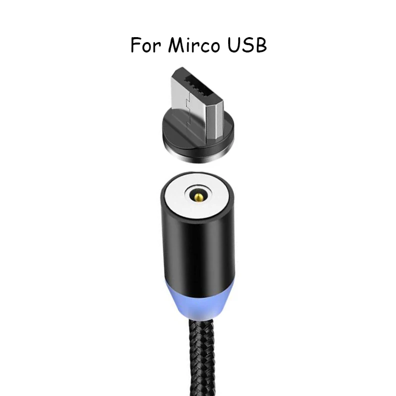 GARAS 3 в 1 Магнитный USB кабель для зарядки usb type C/Mirco Usb Магнитный кабель для зарядки данных для iPhone/samsung USB кабель - Цвет: For Micro Usb