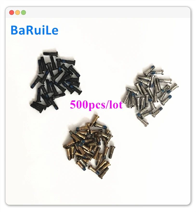 BaRuiLe 500 шт. нижний винт для iPhone 6S 6 Plus 5S док-коннектор Torx 5 точечный звездообразный Пентакль винты аксессуары Pentalobe