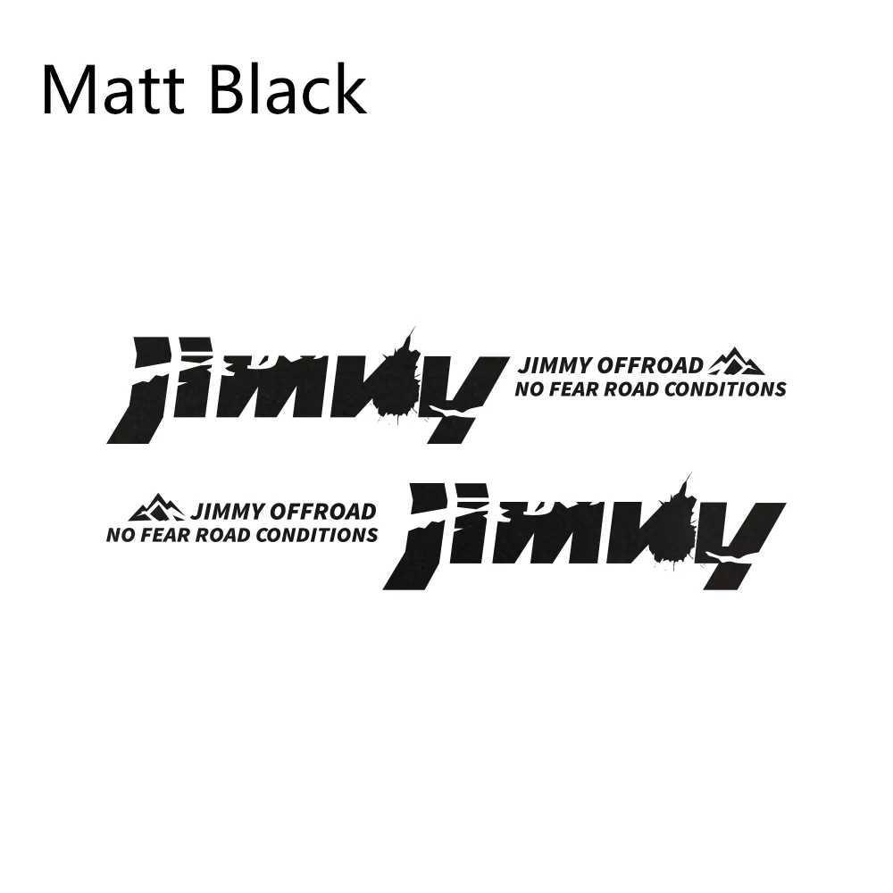 2Pcs For SUZUKI JIMNY Car Side Stickers Vinyl Film Auto 4WD offroad Decals Automobile Decoration Styling Car Tuning Accessories - Название цвета: Matt Black