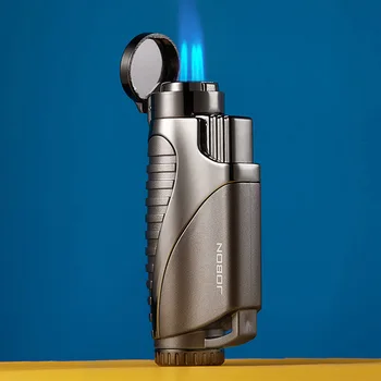 

Metal Cigar Lighter Torch 3 JetS Flame Butane Refillable Windproof High Quality Scorch Lighters (Without Gas) JOBON CL034