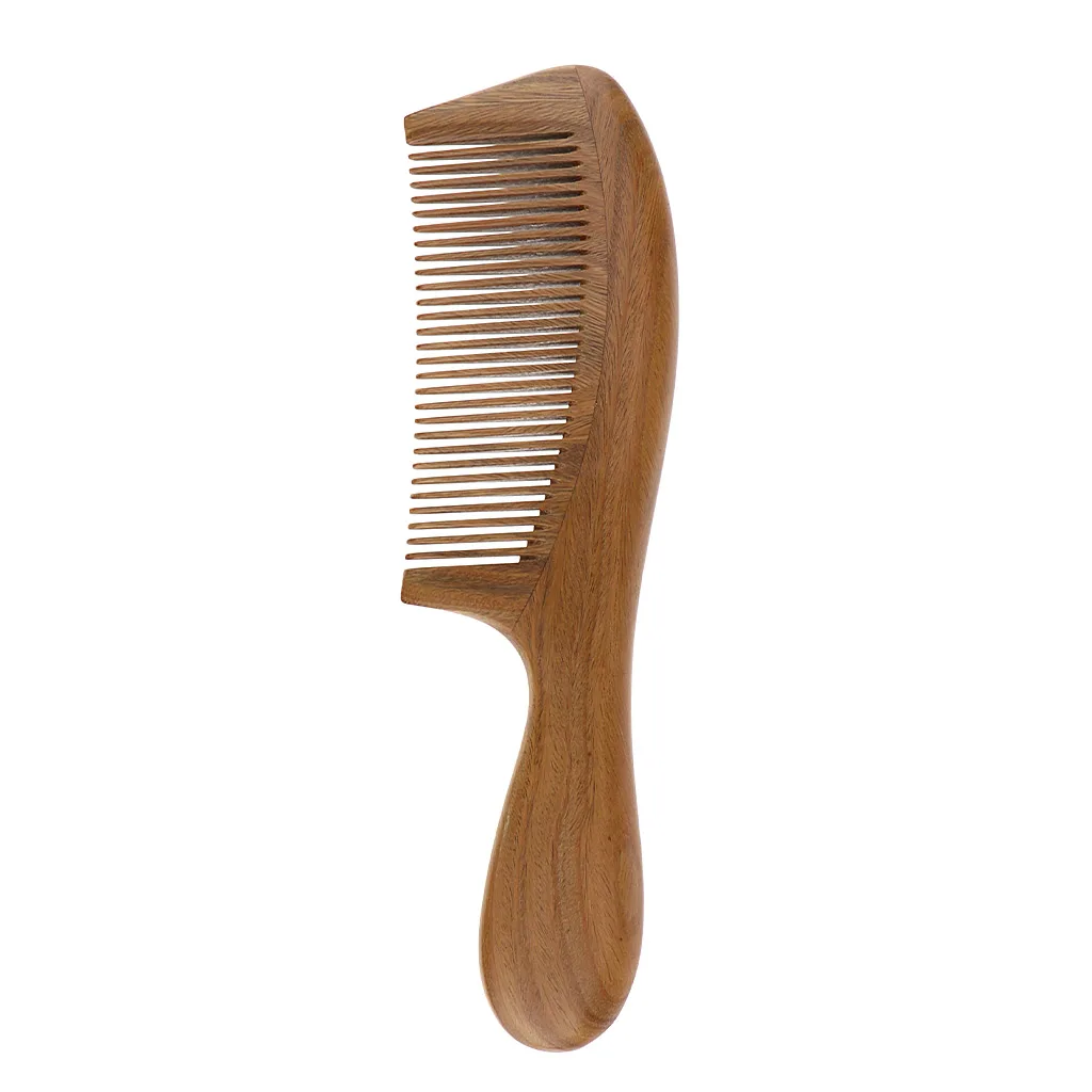 Hair Comb Wooden Fine Tooth Comb for Curly Hair Detangling,Ergonomic  Comb:Made of Natural Sandalwood Anti Bacterial