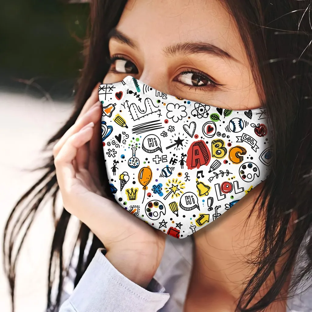 Cotton Face Mask Unisex Cute Printing PM2.5 Outdoor Mouth Washable Reuse Reusable Mascarilla | Красота и здоровье