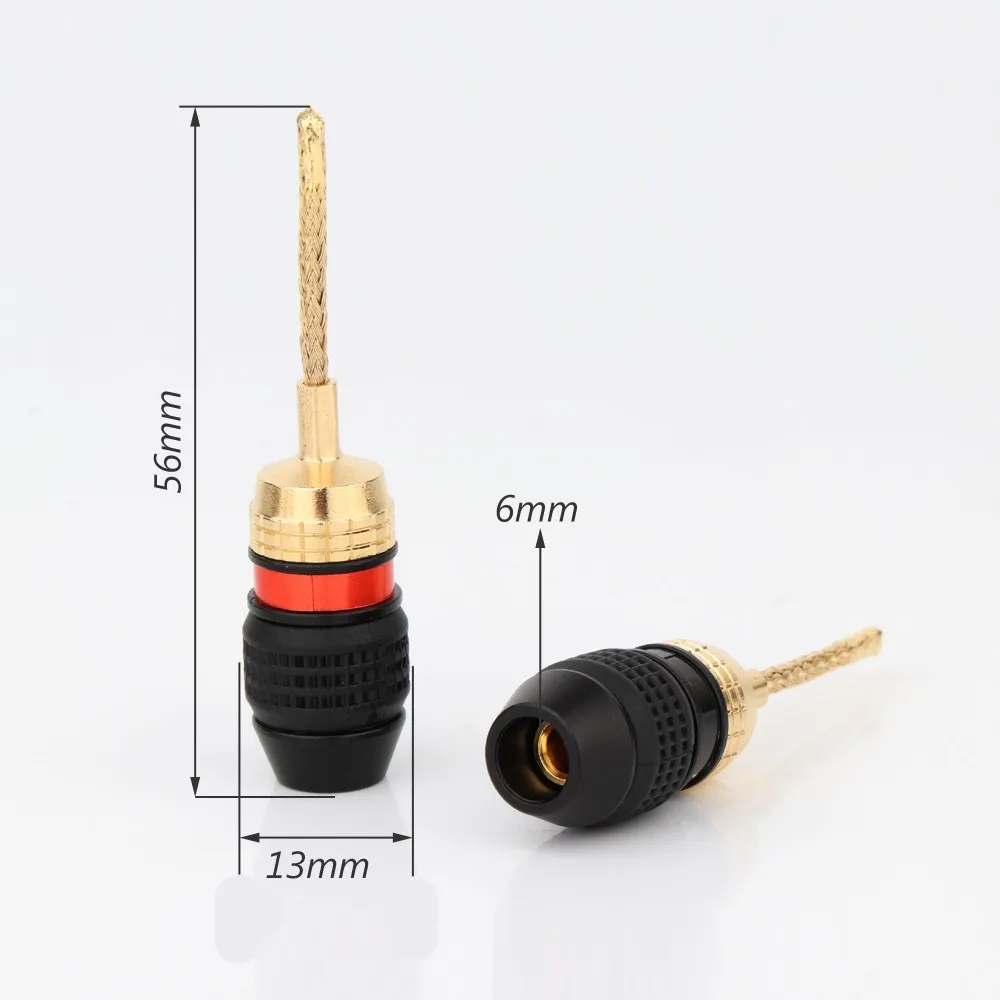8pcs Preffair BA1465 스피커 2mm 핀 구리 와이어 꼰 바나나 플러그 커넥터 HIFI 스피커 케이블 플러그