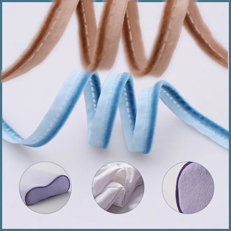 10mm Bias Flocking Nylon Master Bindintape Sewing DIY Handmade Bias Piping Home Textile Bedding Edging Accessories craft supplies